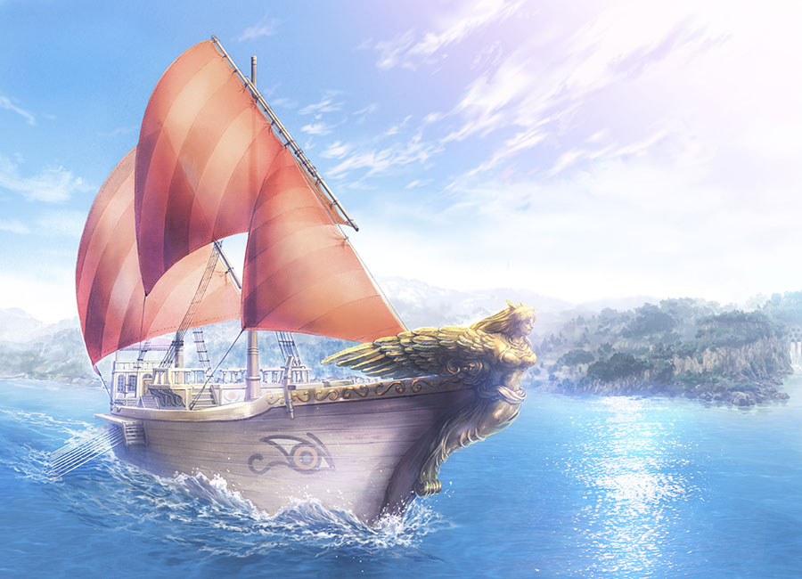 Ship Illustration from Suikoden V