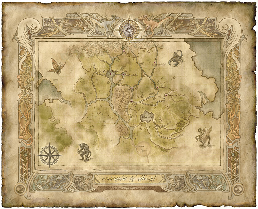 World Map Art from Suikoden V