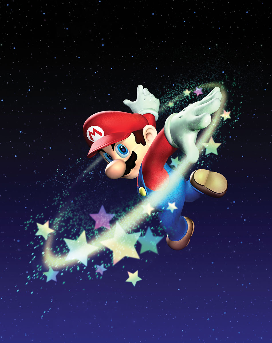 Mario & Stars Art from Super Mario Galaxy