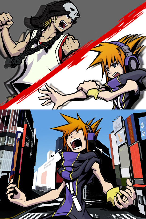 Beat & Neku Art from The World Ends with You