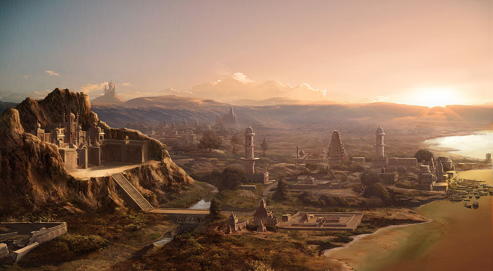 City Concept Art from Atlantica Online