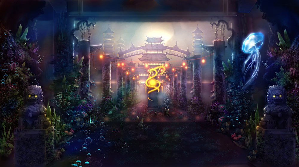 Asian Background Concept Art from Atlantica Online