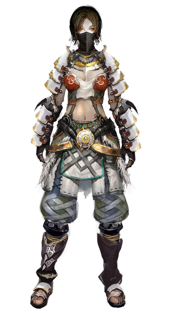 Female Spear Character Concept Art from Atlantica Online