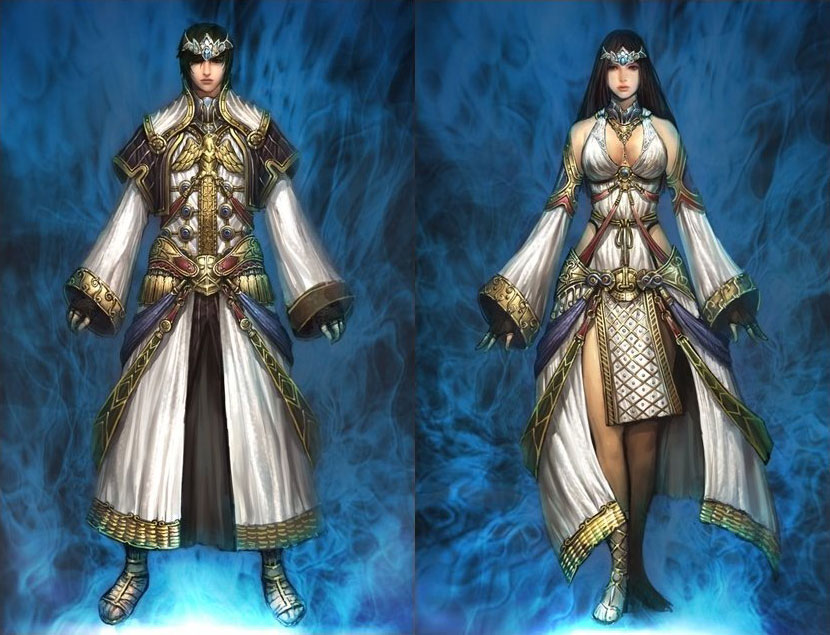 Male &  Female Character Concept Art from Atlantica Online