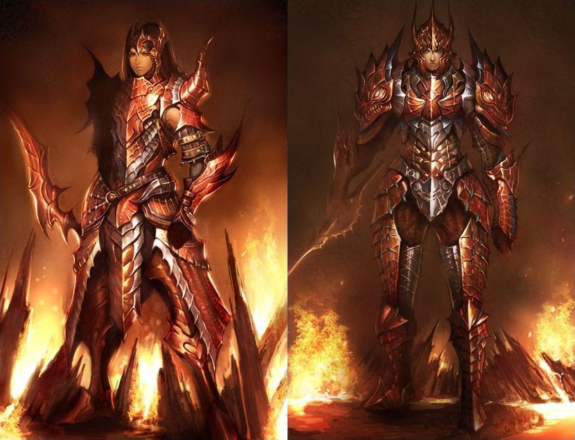 Heavy Armor Character Concept Art from Atlantica Online