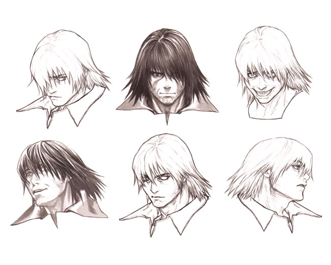 Caim Face Art from Drakengard 2