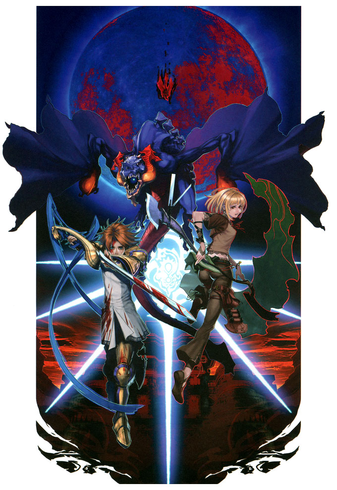 Nowe & Manah Illustration from Drakengard 2