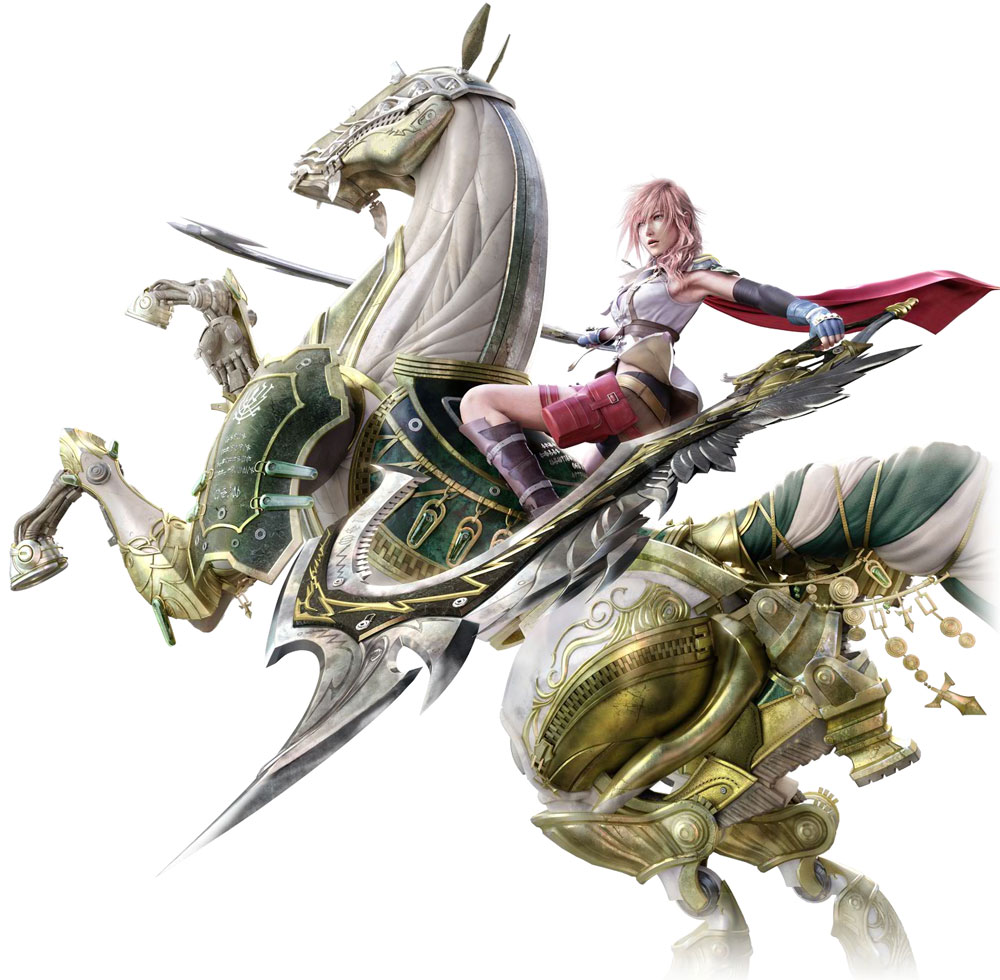 Lightning & Odin Art from Final Fantasy XIII