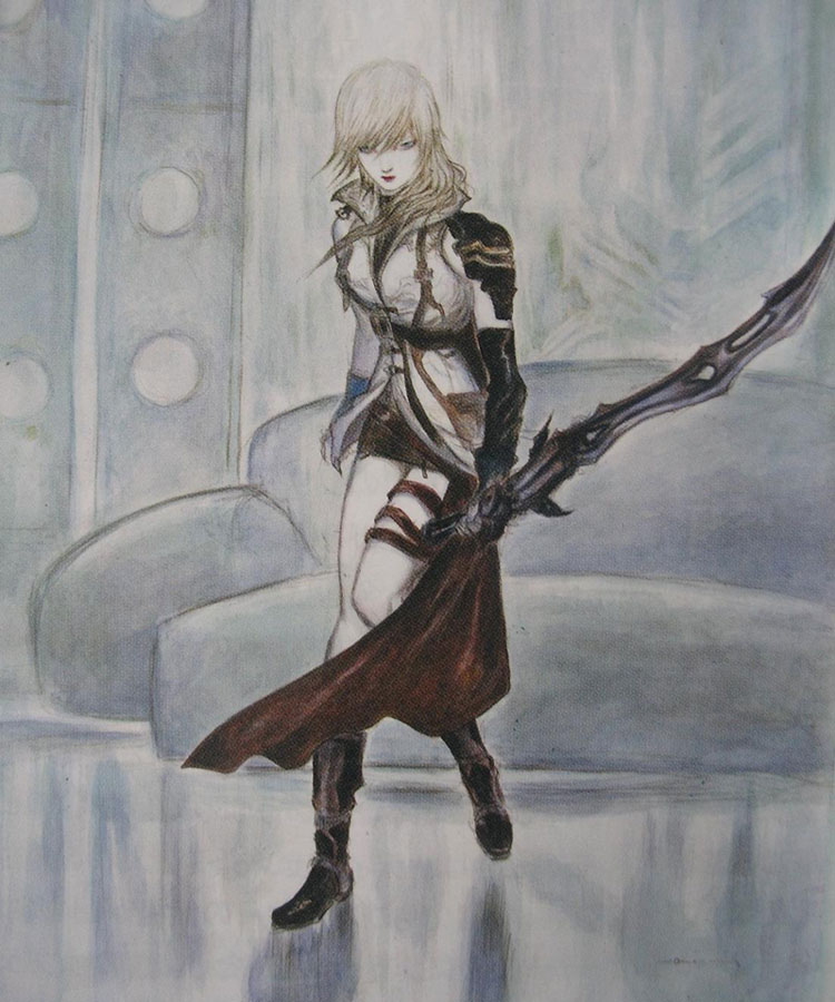 Lightning Amano Art from Final Fantasy XIII