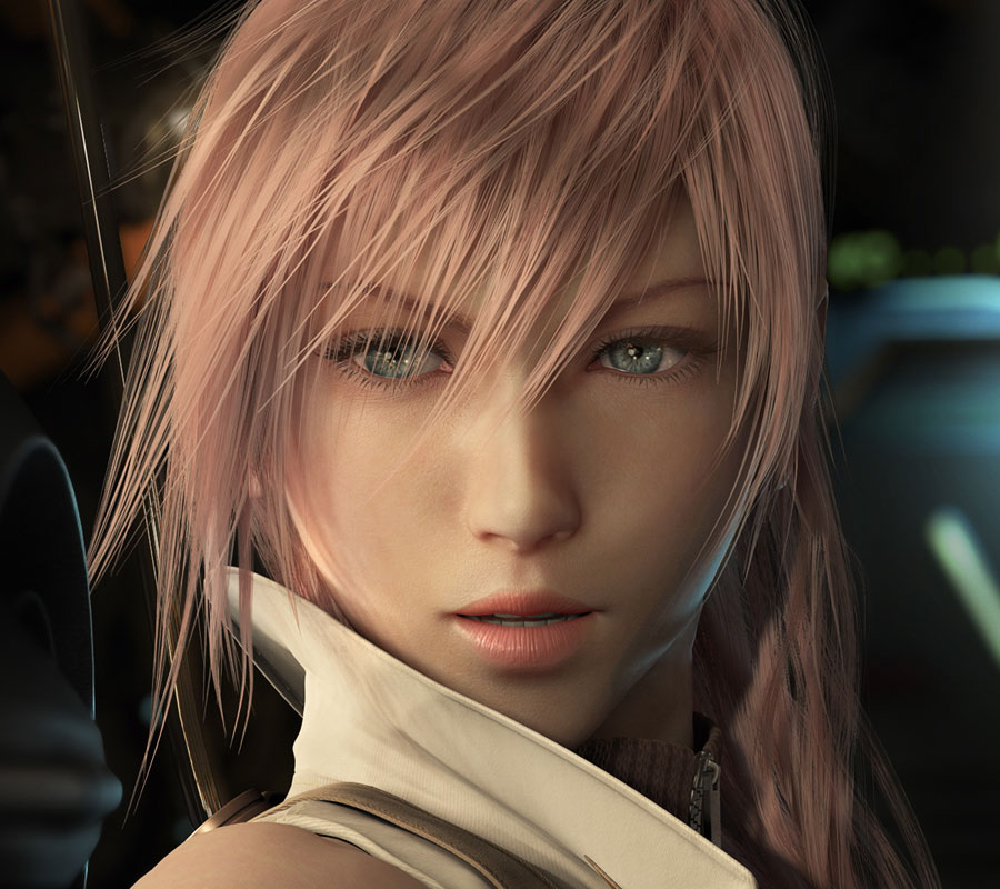 Lightning Face CG Art from Final Fantasy XIII