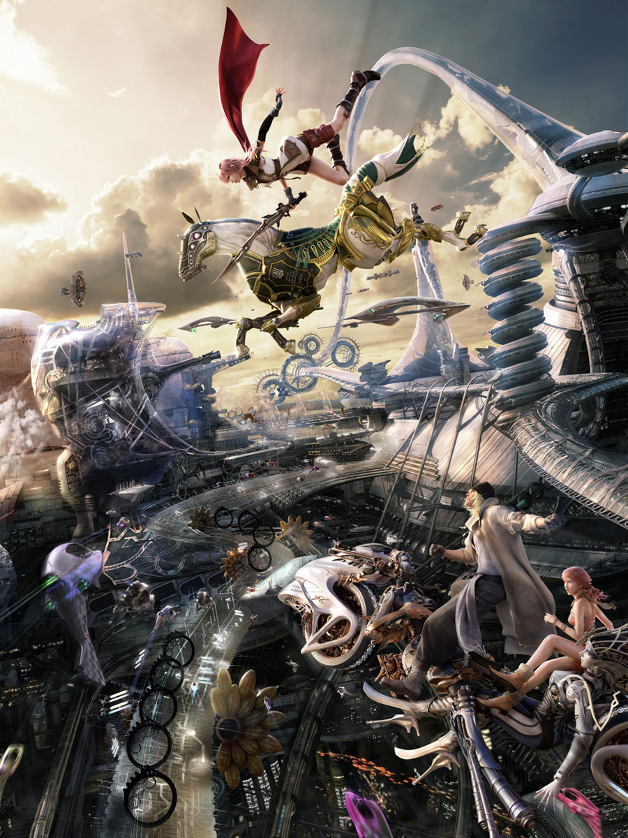 Lightning & Odin Promo Poster Art from Final Fantasy XIII