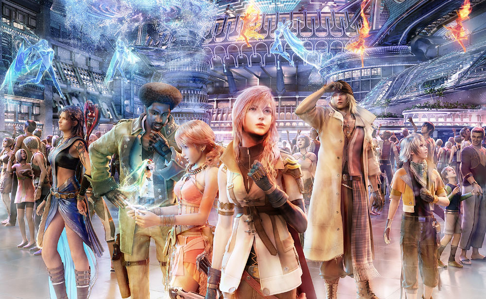 Main Characters at Nautilus Art from Final Fantasy XIII