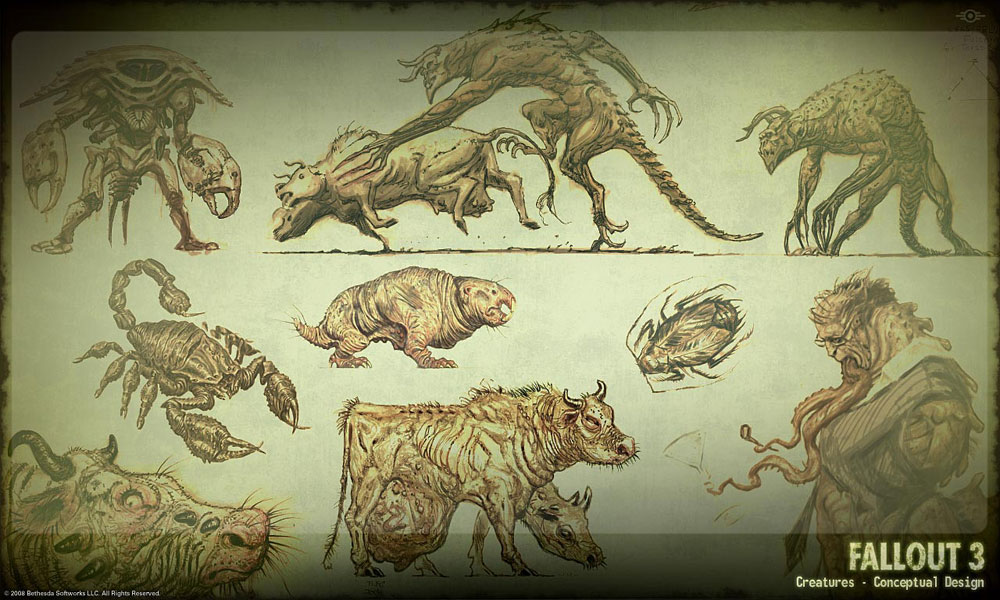 Creatures Art from Fallout 3