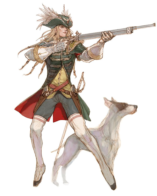 Male Musketeer Art from Granado Espada