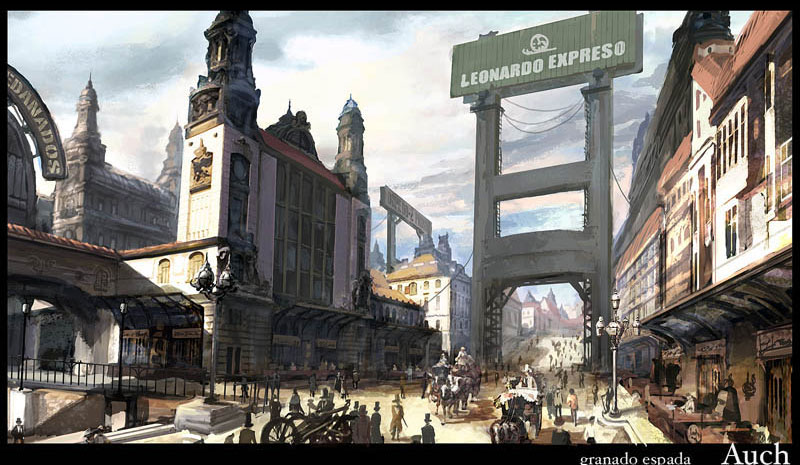 City Shops Concept Art from Granado Espada