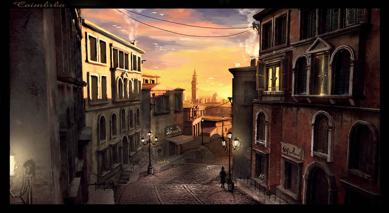 City Evening Concept Art from Granado Espada