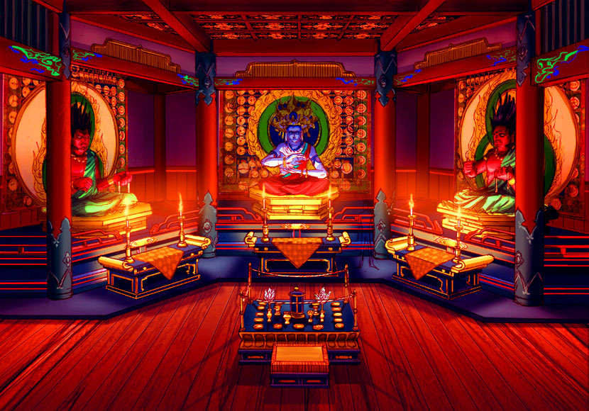 Heishi Shrine Art from Genji: Dawn of the Samurai