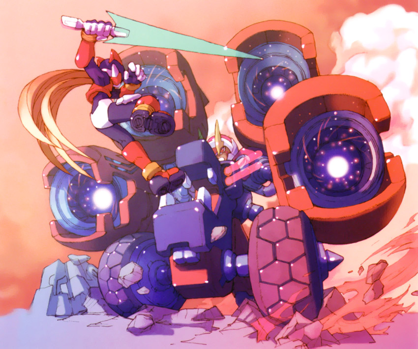 Zero & Fefnir Art from Mega Man Zero 2