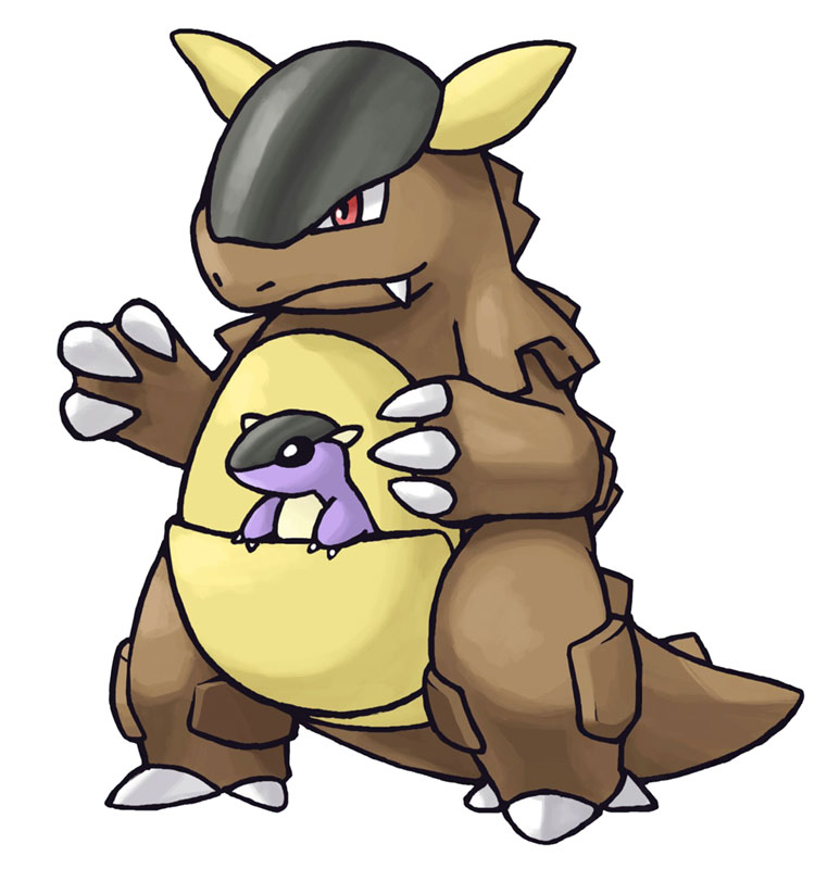Kangaskhan Art from Pokémon Mystery Dungeon: Blue Rescue Team