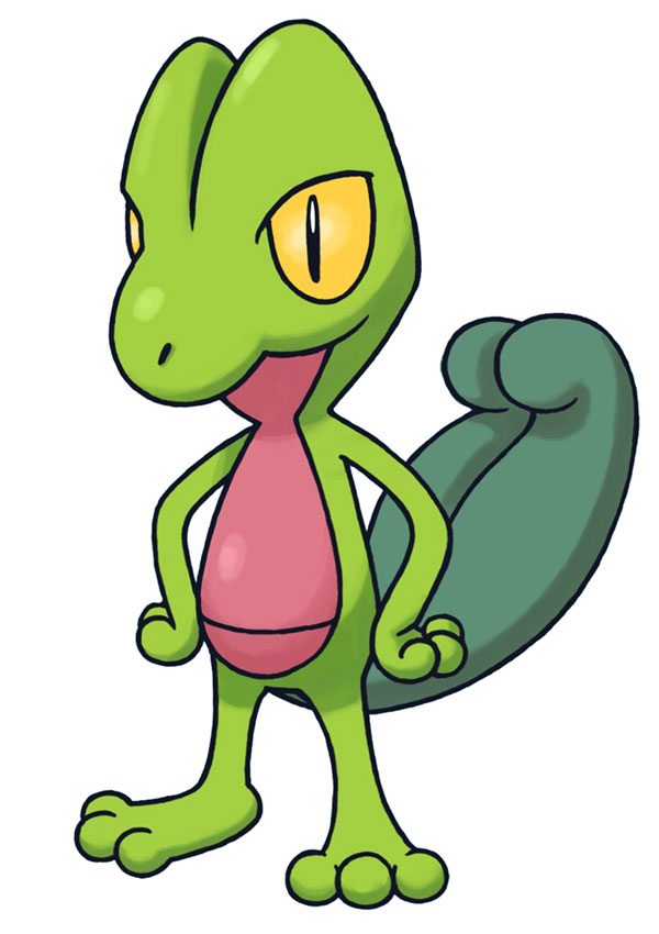Treecko Art from Pokémon Mystery Dungeon: Blue Rescue Team