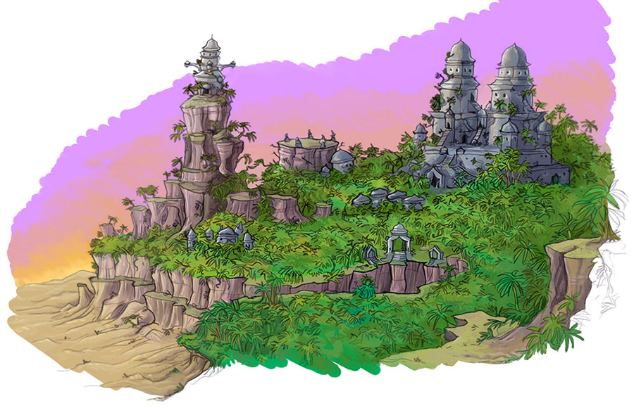 Jungle Shrine Concept Art from Prince of Persia: The Fallen King