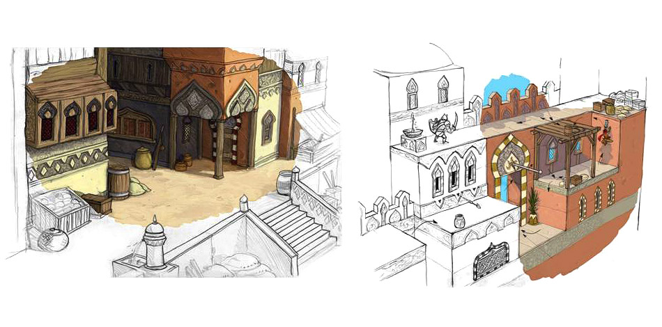 City Concept Art from Prince of Persia: The Fallen King