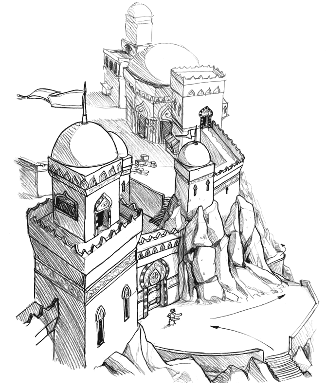 City Concept Art from Prince of Persia: The Fallen King