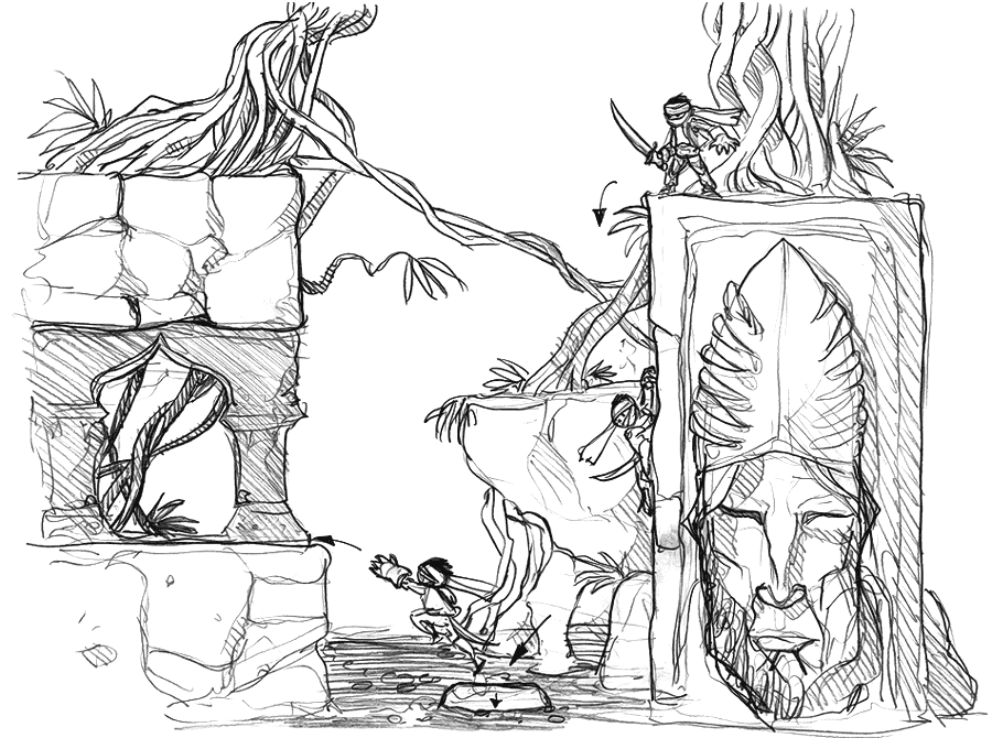Obstacle Concept Art from Prince of Persia: The Fallen King