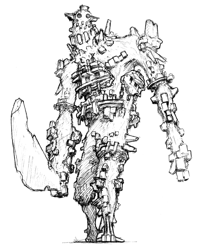 Gaius (Third Colossus) Concept Art from Shadow of the Colossus