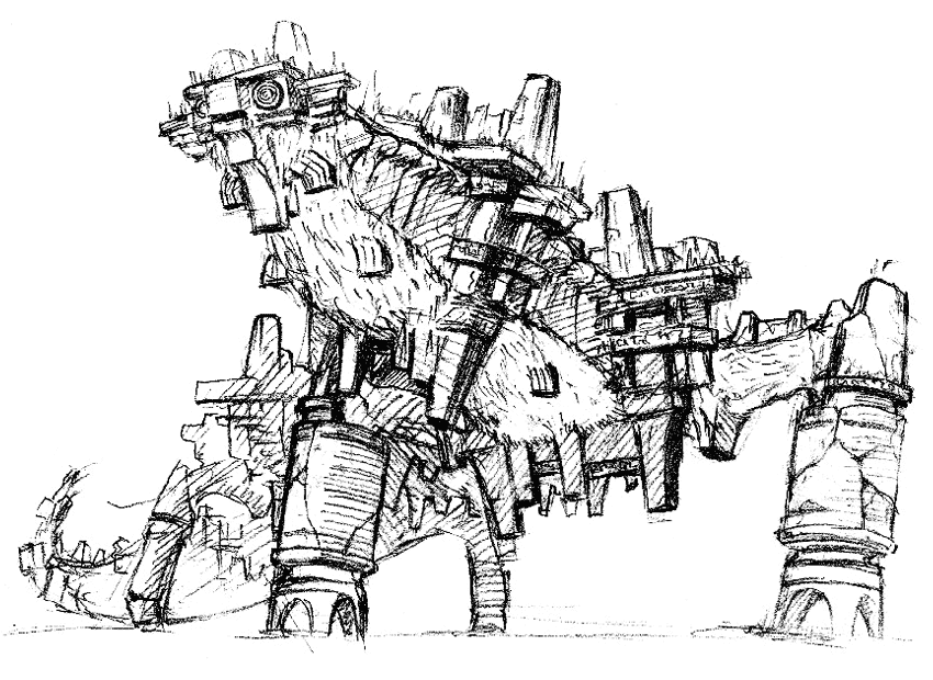 Kumori (Eighth Colossus) Concept Art from Shadow of the Colossus