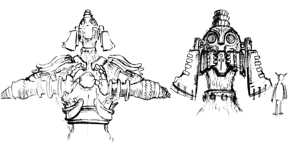 Colossus Concept Art from Shadow of the Colossus