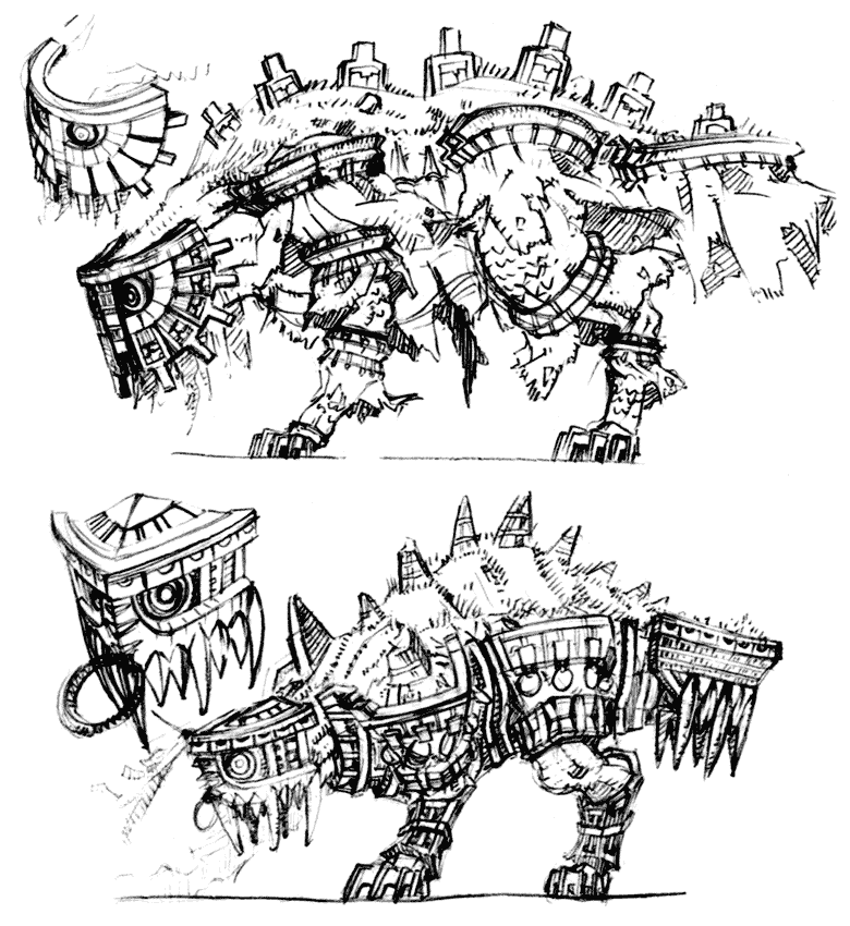 Colossus Concept Art from Shadow of the Colossus