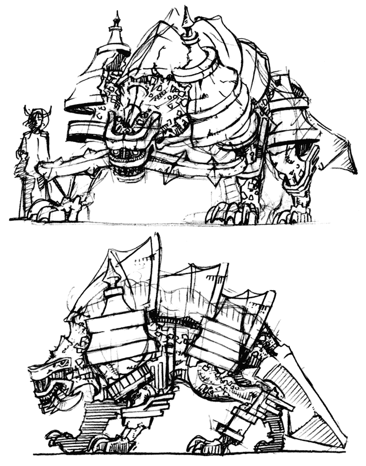 Colossus Concept Art from Shadow of the Colossus