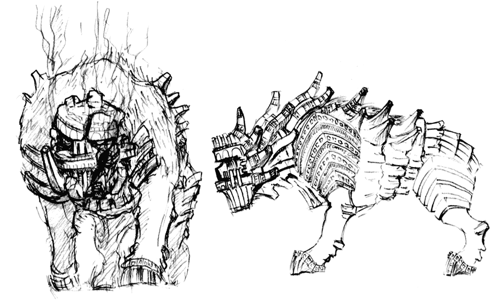 Colossus Concept Art from Shadow of the Colossus