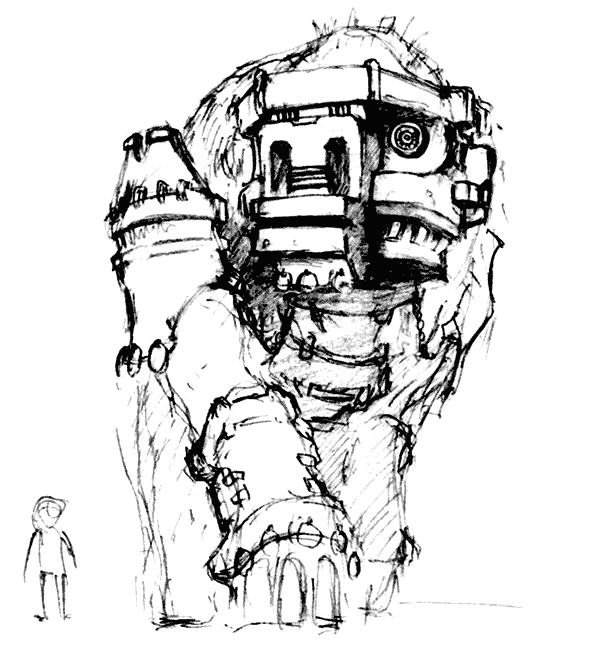 Colossus Concept Art from Shadow of the Colossus