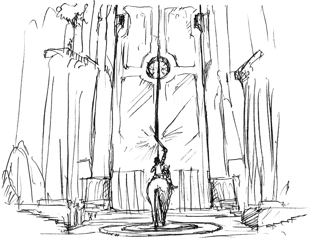 Concept Sketch from Shadow of the Colossus