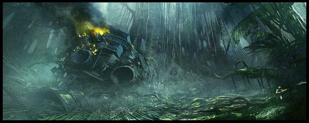 Crashed Ship Art from Turok