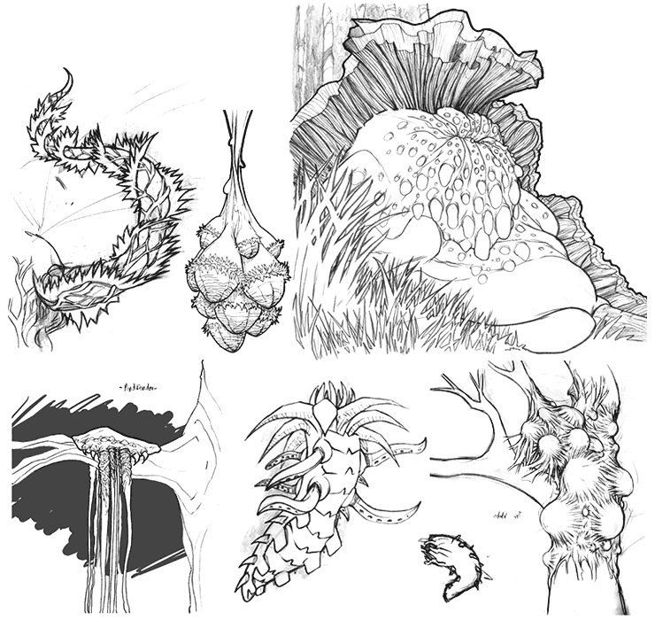 Creature Plants Art from Turok