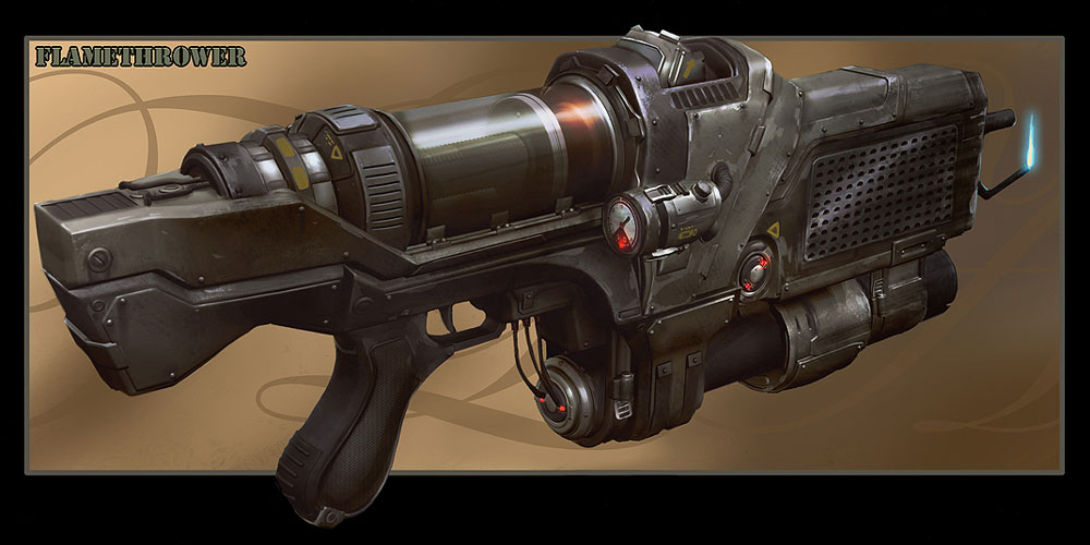 Flamethrower Art from Turok