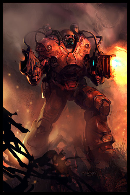 MG Flame Unit Art from Turok