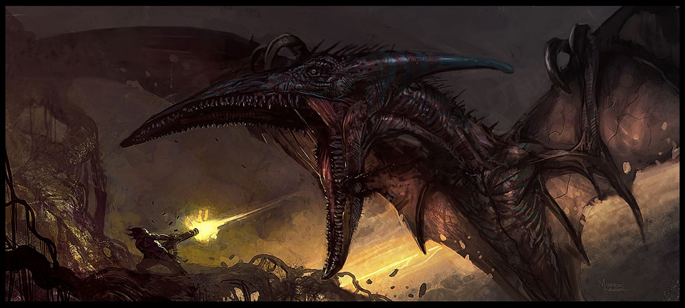 Pterodactyl Boss Battle Art from Turok