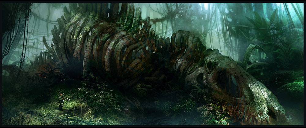 Rotting Dinosaur Art from Turok