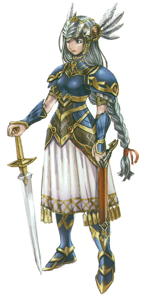 Lenneth Concept Art from Valkyrie Profile 2: Silmeria