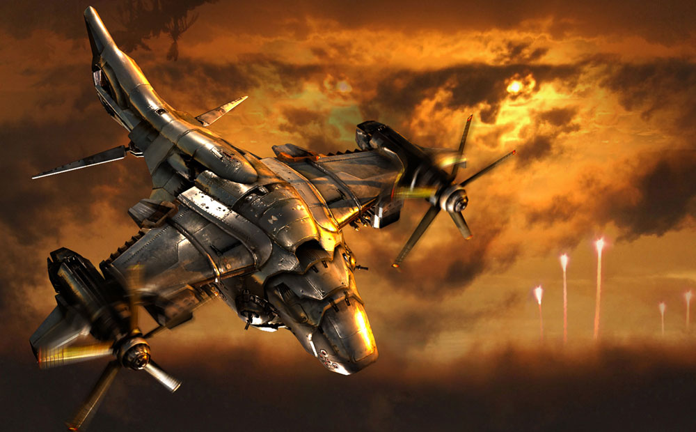 Buraq in Flight Art from Bionic Commando