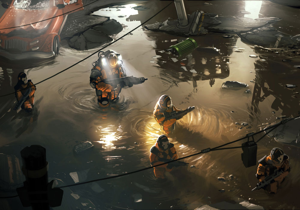Water Patrol Art from Bionic Commando