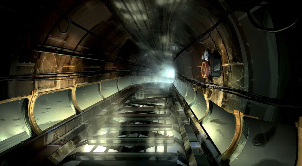 Underwater Tunnel Art from BioShock 2