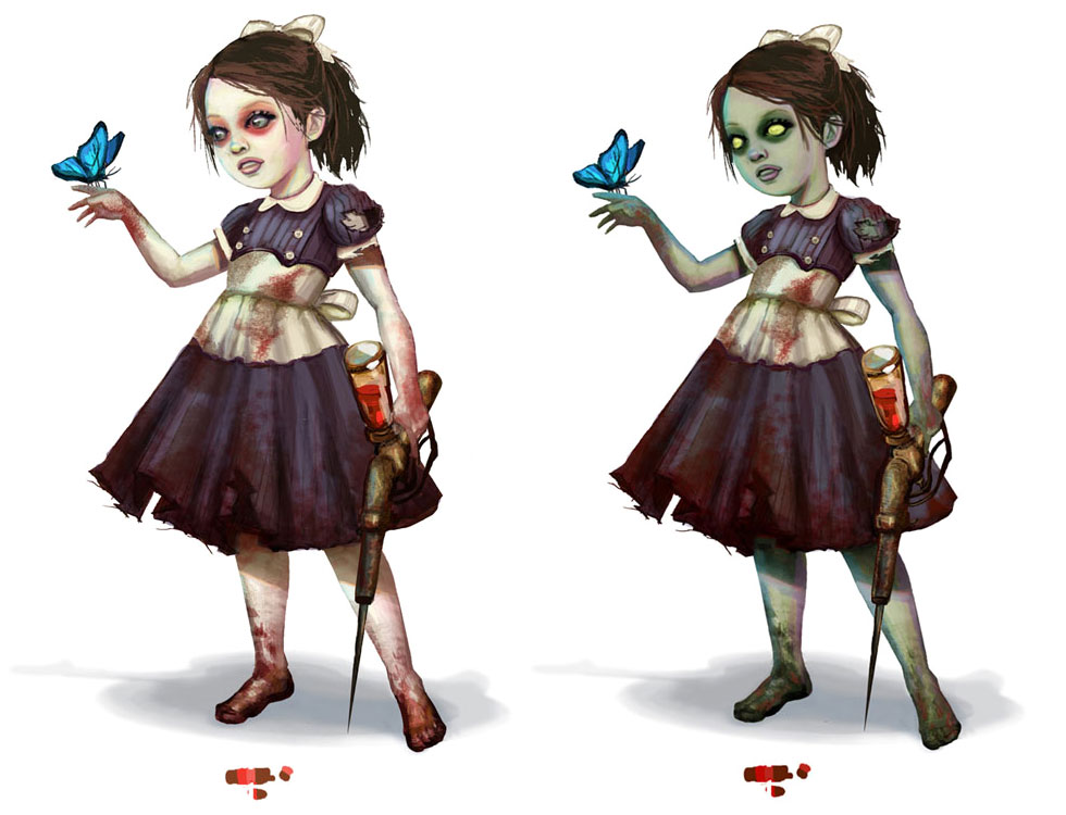 Little Sister Early Concept Art from BioShock 2
