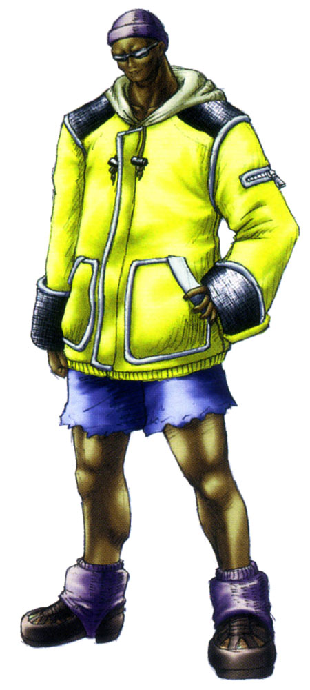 Zack Yellow Jacket Costume Art from Dead or Alive 3