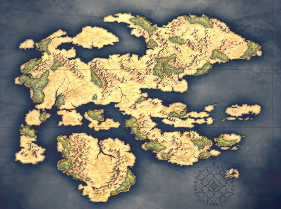 World Map Art from Fire Emblem: Shadow Dragon