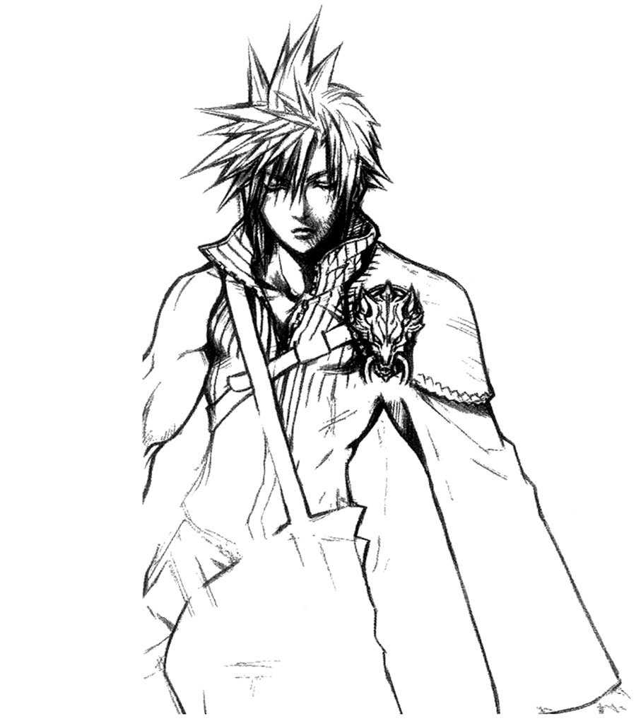 Cloud Strife Sketch from Final Fantasy VII: Advent Children